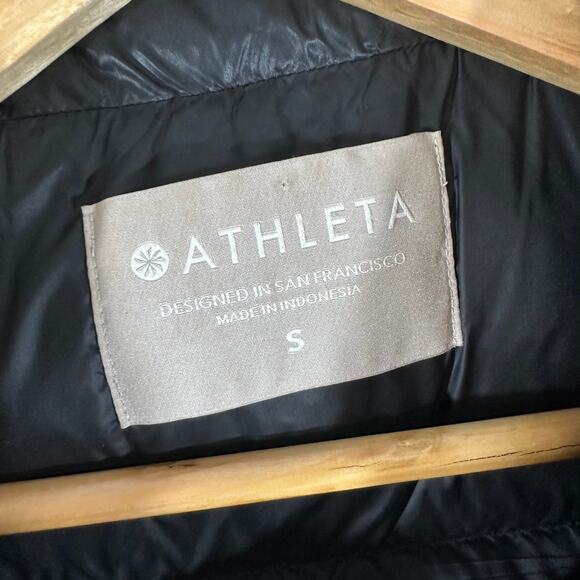 ATHLETA‎ Lofty Down Vest Puffer Shiny Womans Small No Hood - Picture 7 of 10